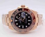 Copy Rolex GMT-Master II Watch All Rose Gold Ceramic Bezel Automatic Movement